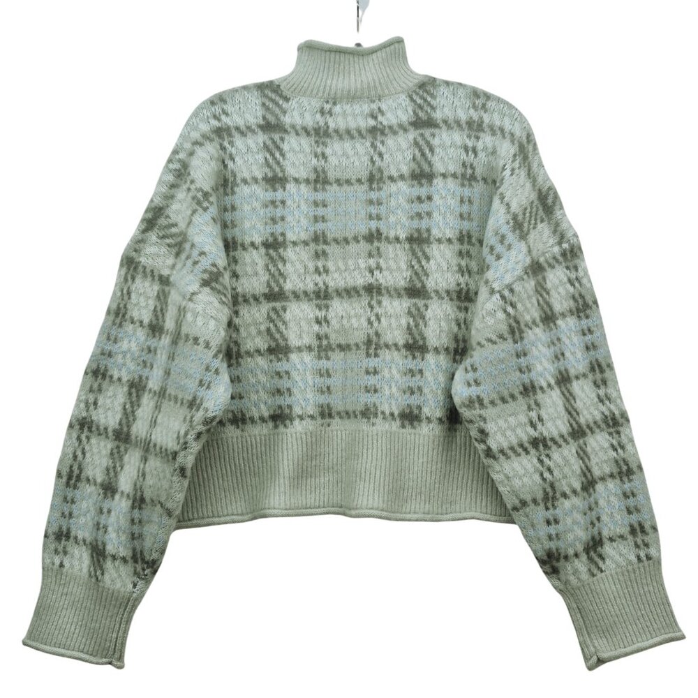 Arizona Juniors Womens XL / XXL Mock Neck Long Sleeve Plaid Pullover Sweater NWT - Picture 7 of 10